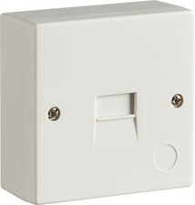 Electrovision Surface Mounted 2/4A Master UK Telephone Socket & Back Box - P219D