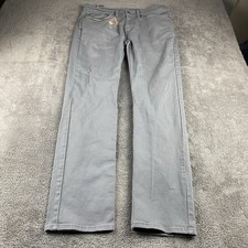 Levis 514 Slim Straight Jeans Mens 34x34 Gray Mid Rise