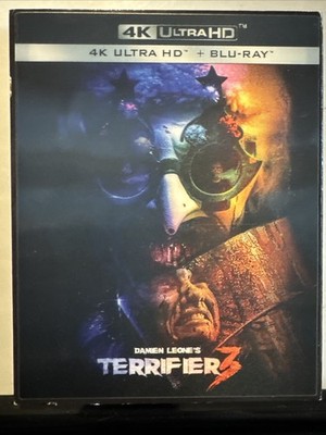 Terrifier 3 4K Ultra HD + Blu-ray Lenticular Slipcover New Sealed Rare Horror