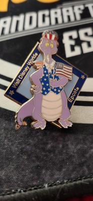 Disney 2004 WDW EPCOT Figment USA Flag Pin HTF World Showcase Patriotic