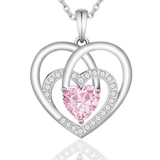 Alittlecare Women s Silver Heart Necklace Stylish Sterling Sliver-10-Oct