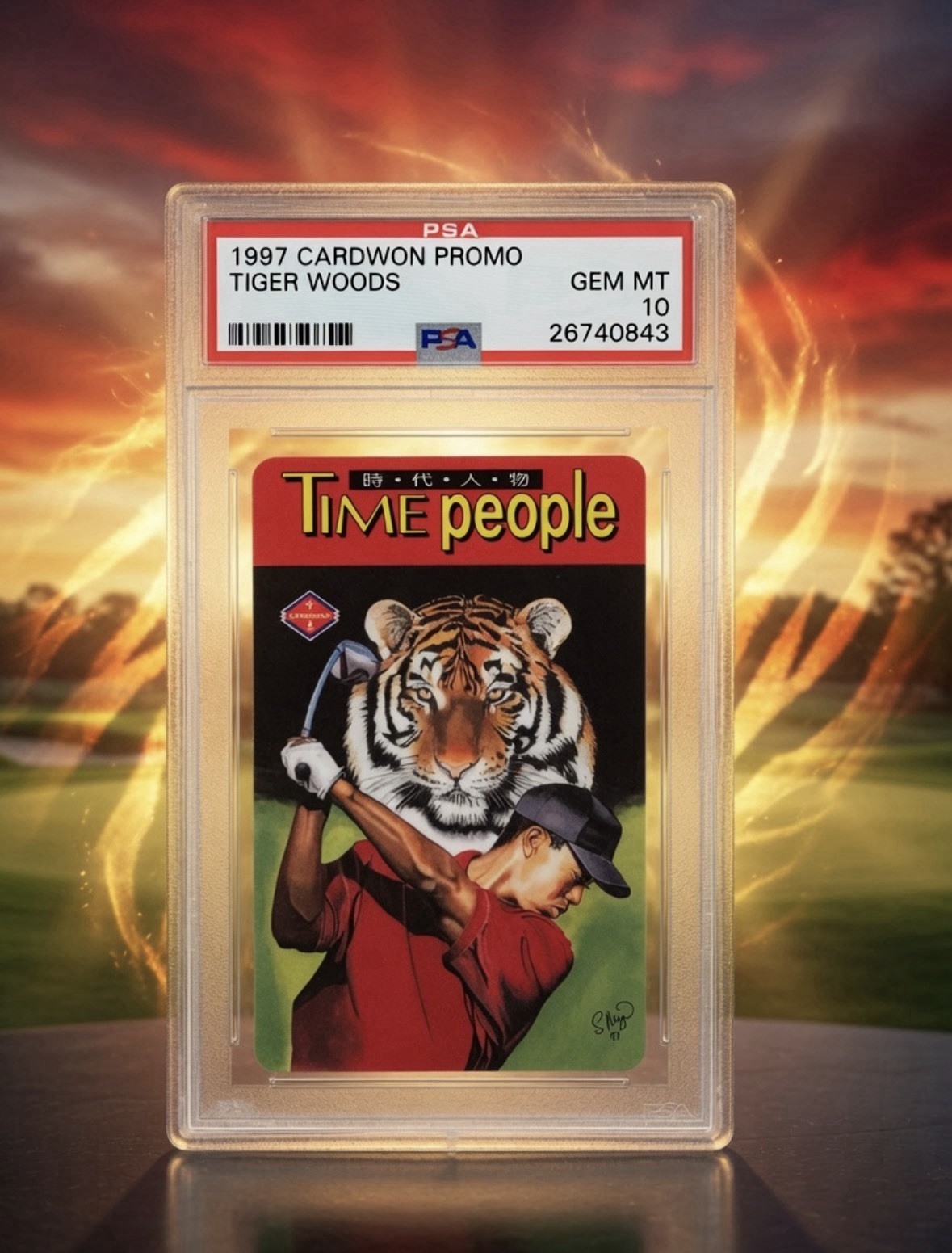 1997 CARDWON PROMO TIGER WOODS PSA 10 view 1
