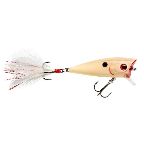 Prank Topwater Popper Fishing Lure and Shallow-Running Crankbait, Bone Shiner...
