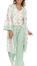 New Flora Nikrooz Women's XL Super Soft 3 Piece Pajama Sleep Set Luxurious Feel