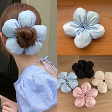 1PC Large Satin Flower Hair Scrunchies,Chic Blossom - Shaped Hair Ties,Multiple