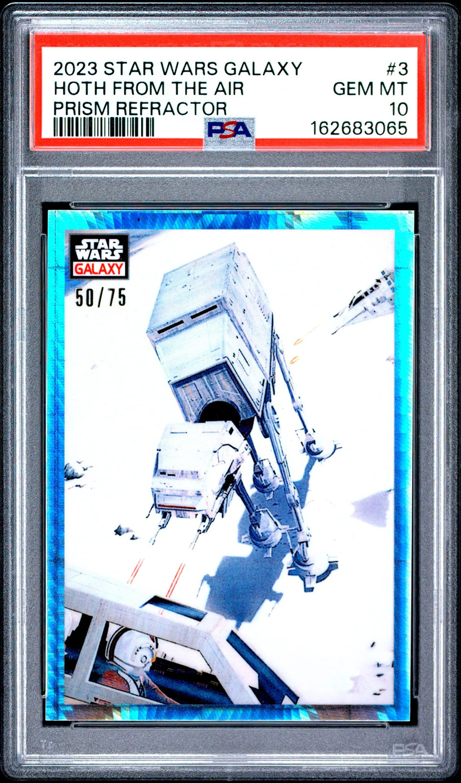 Hoth From The Air 2023 Topps Star Wars Galaxy Prism Refractor 50/75 #3 PSA 10