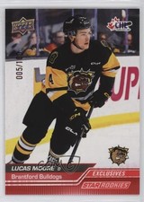 2023-24 Upper Deck CHL Star Rookies Exclusives 5/100 Lucas Moore #390 0kr0