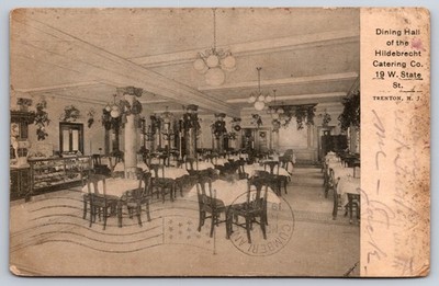 Dining Hall Hildebrecht Catering Co. Trenton New Jersey NJ 1907 Postcard
