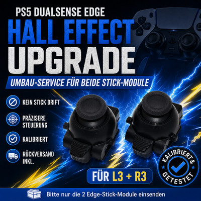 PS5 DualSense Edge Hall Effect Stick Drift Reparatur Umbau Service L3 R3