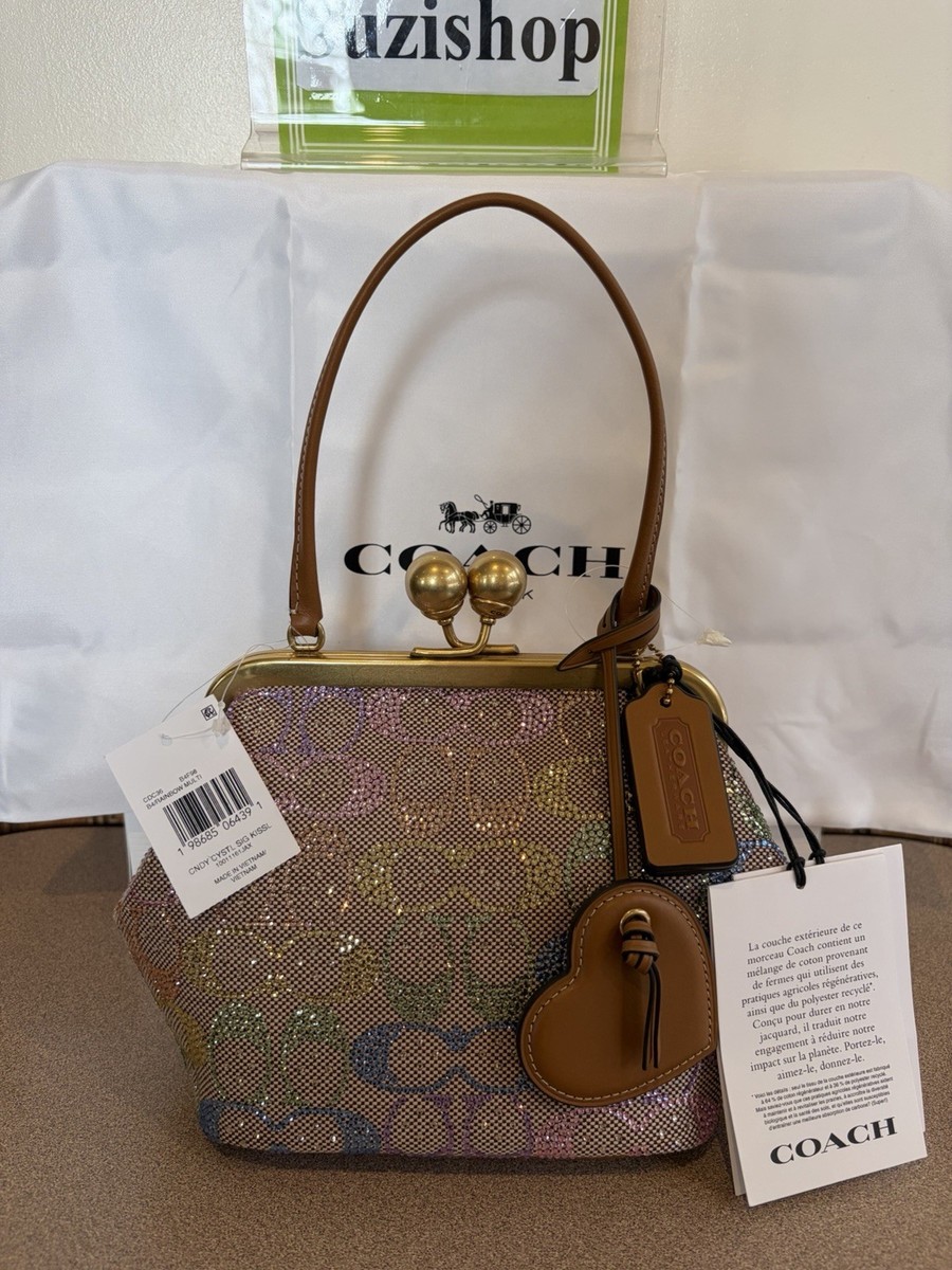 Coach Crystal Signature Kisslock Frame Bag 16 Rainbow CDC36 | eBay