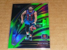 2025/26 Panini Select EUROLEAGUE RICKY RUBIO NEON GREEN PRIZM 15/75 #208