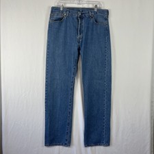 Levi  s 501  s Men  s Jeans 36x34 Button Fly Classic Design Medium Blue