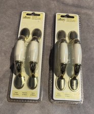 NEW-Allison 4 Drawer Cabinet Pulls Brass  White Porcelain, AL-340