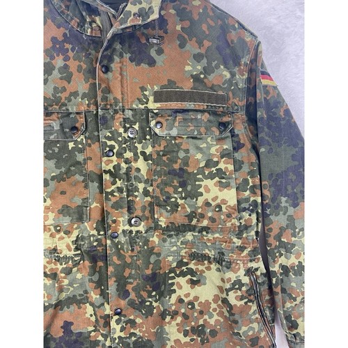 VTG German Army Flecka Flecktarn Camo Parka Field Jacket XL Military Issued 90s - Picture 2 of 10