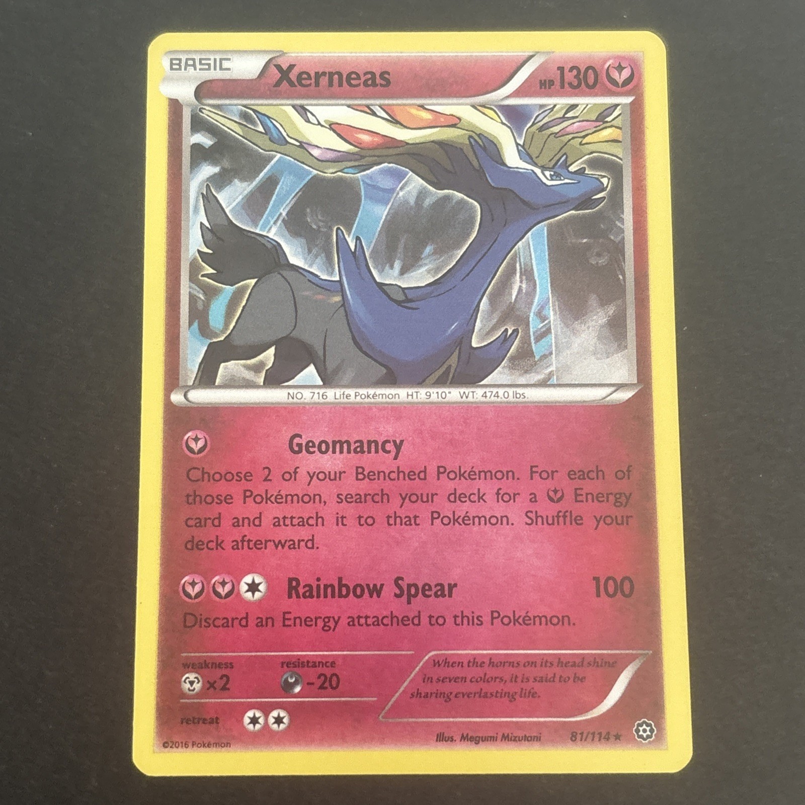 Xerneas 81/114 Regular Rare XY: Steam Siege Pokémon TCG LP 2016