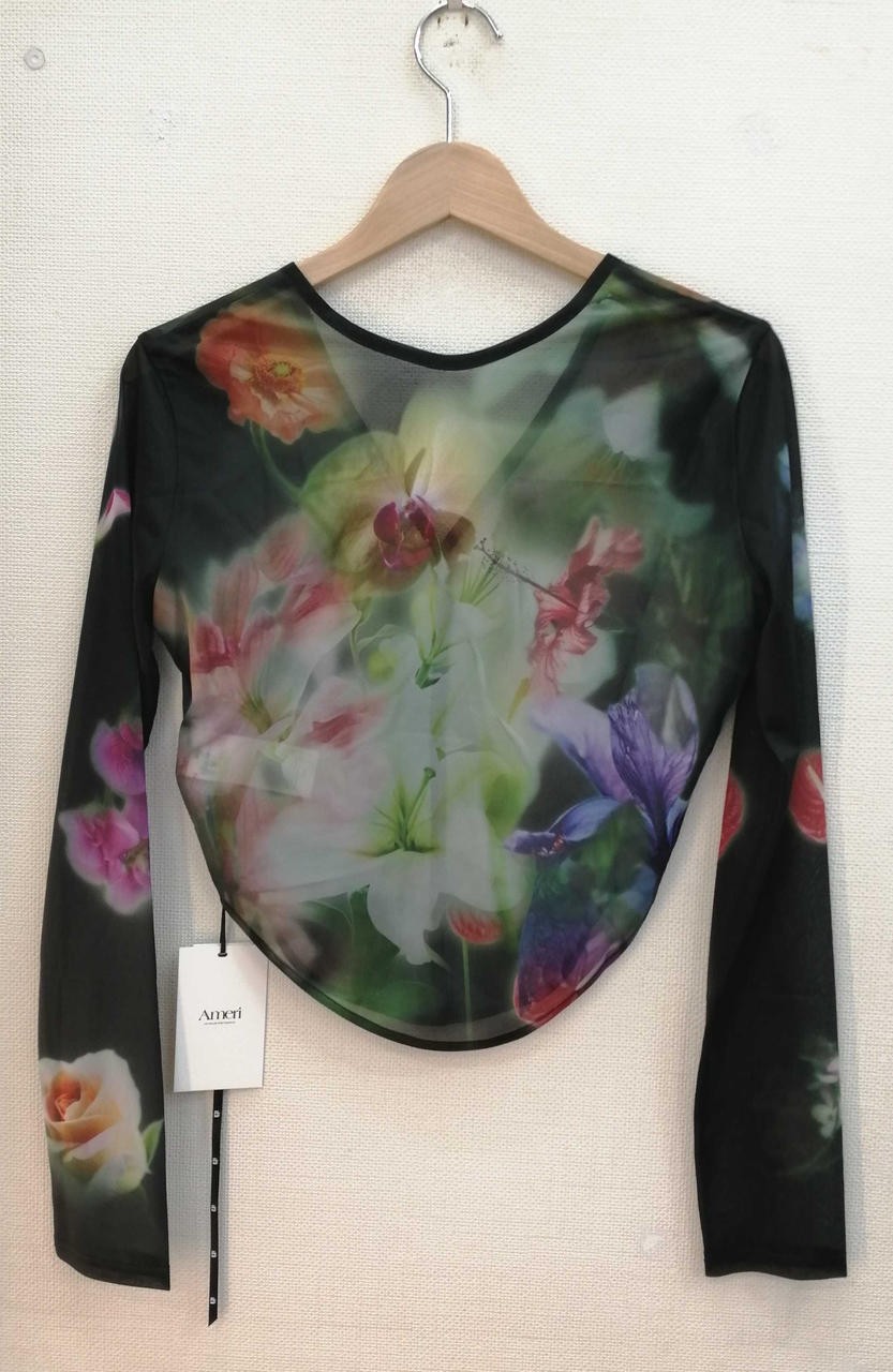 Ameri Black 0125103720050 Transfer Print Blouse - image 2