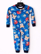 Sonic The Hedgehog Boy's 2 Piece Pajama Set Size 4 Long Sleeve NEW Sega