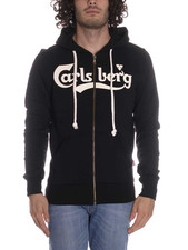 Felpa Uomo Full Zip Con Cappuccio Carlsberg