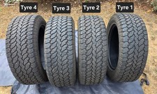 4x General Grabber AT3 All-Terrain Tyres 235/60/R18 M+S XL READ DESCRIPTION
