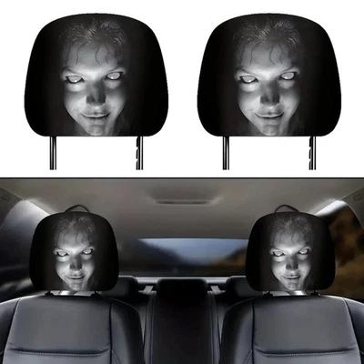 Car Headrest Covers Bold Funny Face Faces Cover, Humorous Car Cushion Covers - Image 1 of 4
