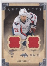 13/14 UD ARTIFACTS MIKE GREEN DUAL GAME JERSEY /125 #65