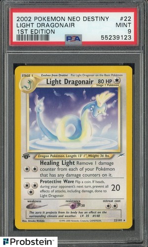 2002 Pokemon Neo Destiny 1st Edition #22 Light Dragonair PSA 9 MINT