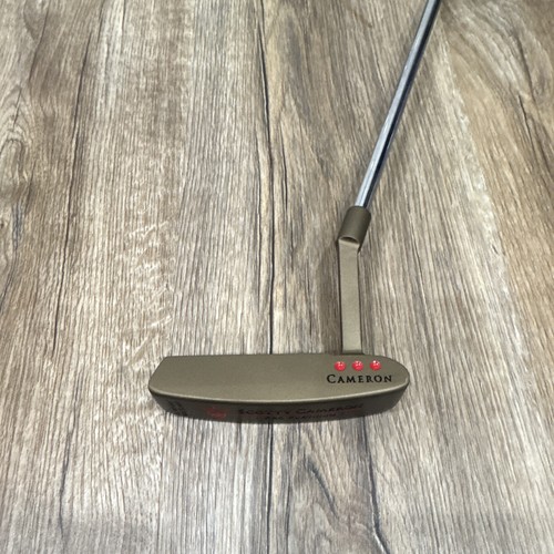 Scotty Cameron Pro Platinum Newport Mid Slant RH Blade Putter Steel Brown
