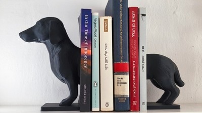 Dog Bookends Two-Piece Decorative Book End Set Cute Animal Book Holder 3d print