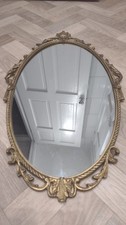 Antique Wall Mirror with Gold Painted Frame.