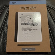 New Amazon Kindle Scribe 32GB With built-in AI notebook, Premium Pen, Tungsten