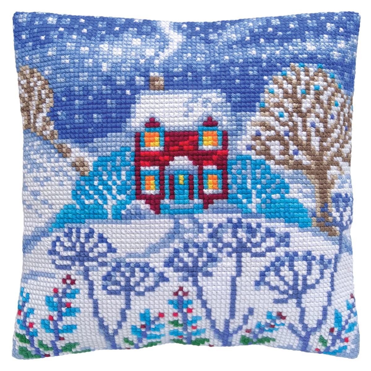 VERVACO Kit Point De Croix Complet Coussin Renards En Automne - Broderie 40x40 Cm Design #6