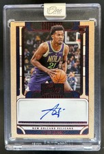 2024-25 Panini One and One Yves Missi Auto Autograph RC Red #/25 Pelicans Rookie