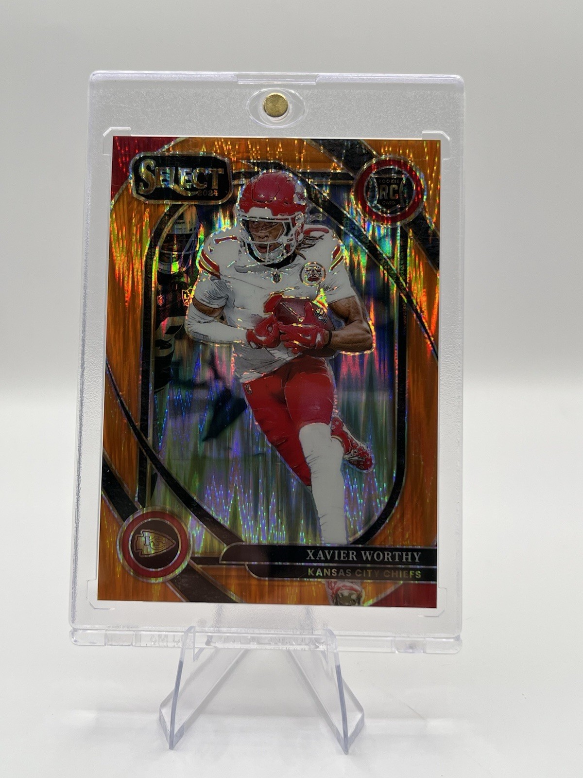 2024 Select Xavier Worthy Orange Shock Prizm /399 Rookie Club Level RC SP Chiefs