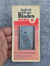 Red Devil 1 Set Wood Scraper 2-1/2" Blades NOS Tool For No. 3050 - 3055 USA Made