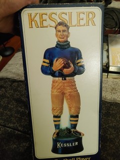 Vintage Kessler whiskey decanter The Football Player