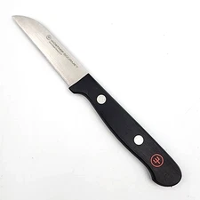 Wusthof Gourmet 2.75" Paring Knife. Stainless Steel. Black Double-Rivet Handle