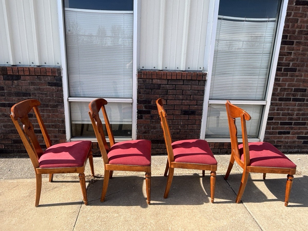 本日限り！ETHAN ALLNAダイニングチェア Set of 4 ETHAN ALLEN New Country Collection Dining Room Chairs 17