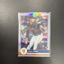 Jonah Tong 2024 Topps Chrome RC #48 Mets Rookie Card NM/M Rookie NY Mets