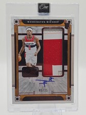 2023-24 Panini One And One Bilal Coulibaly /25 RPA On-Card Auto Patch RC Wizards