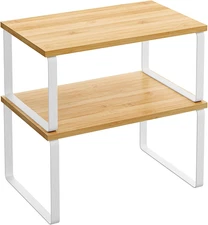 Cabinet Organizer Shelf, Set of 2 Kitchen Counter Shelves, Kitchen Storage, Spic