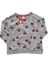 NBA Toronto Raptors Long Sleeve Print Top Grey  XL 