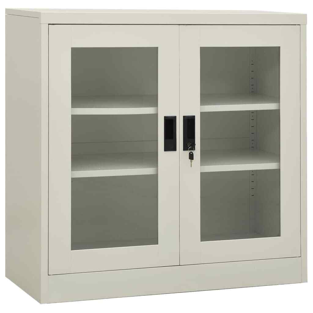 vidaXL Office Cabinet Light Grey 90x40x90 cm Steel