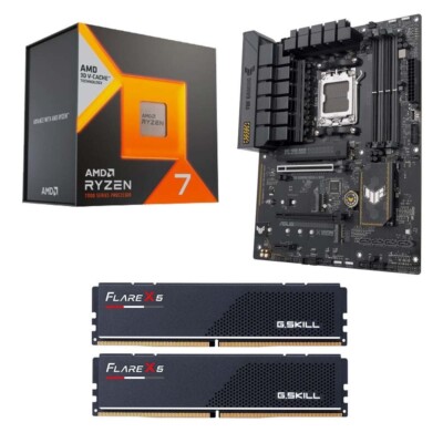AMD Ryzen 7 7800X3D, ASUS B650-E TUF Gaming, G.Skill Flare X5