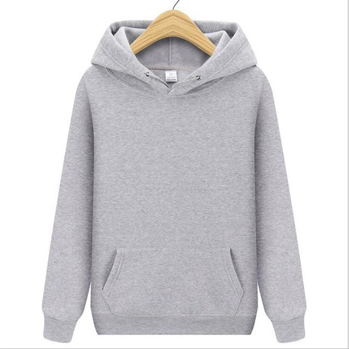 Adult Hooded Sweatshirt, Solid Color Pullover Hoodie Hooded Thick Design, Unisex - Picture 31 of 36