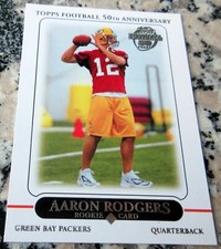 AARON RODGERS 2010 Topps Reprint 2005 Rookie Card RC Packers Superbowl MVP HOT. rookie card picture