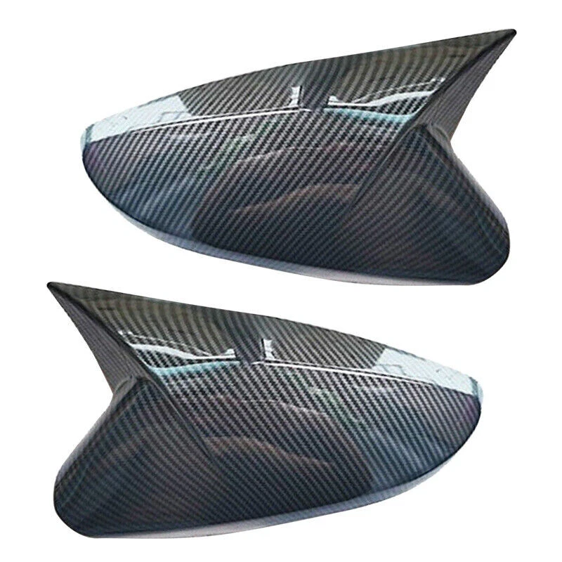Pair For Hyundai Accent 2012-2017 Carbon Fiber Style Side View Mirror Cover Cap - Image 2 of 4