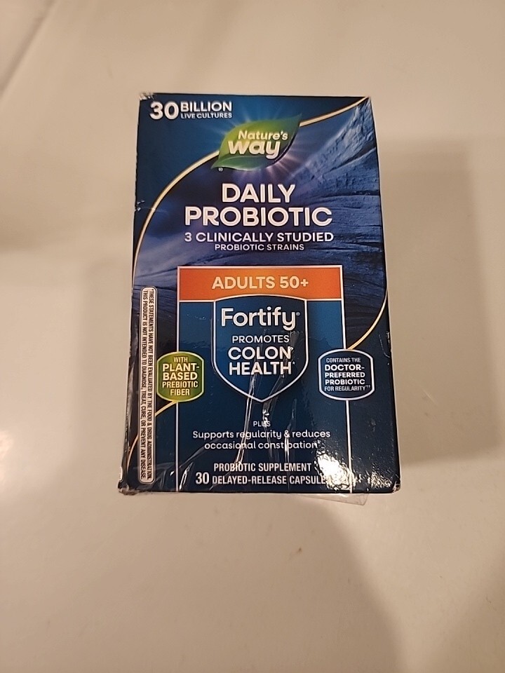 Nature's Way Fortify 50+ Daily Probiotic for Men and Women, 30 Capsules. 05/2026