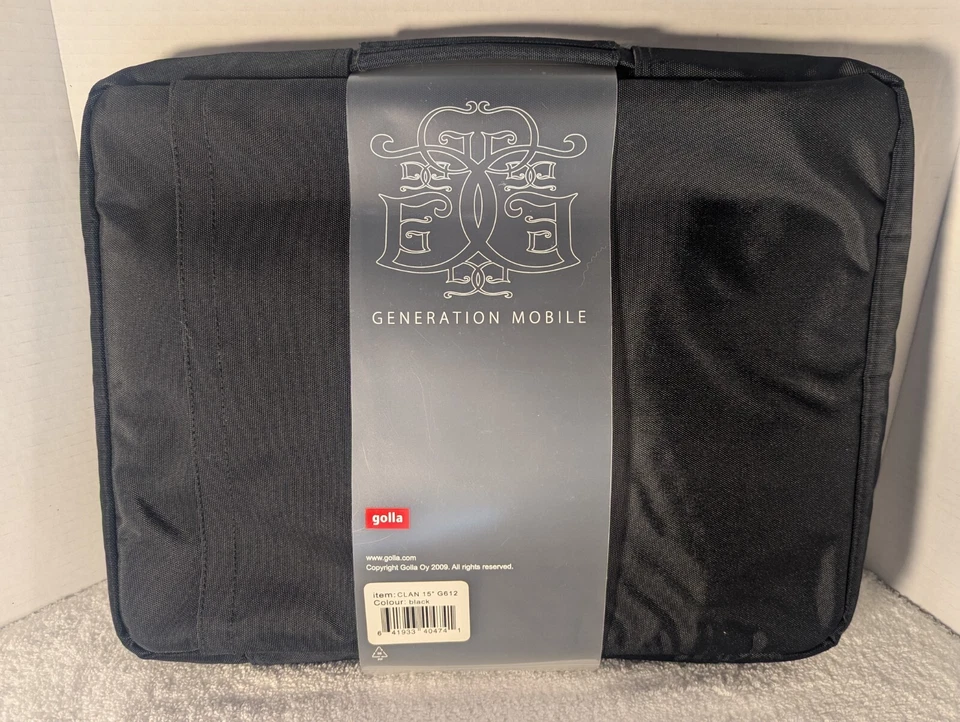 NUEVA GENERACIÓN CLAN MOBILE G612 15" Funda para Laptop Negra MANGA ACOLCHADA GOLA Foto 3 de 4