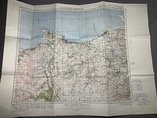 LLandudno & Denbigh  - England Wales World War 2 Ordinance Survey Cloth WWII Map