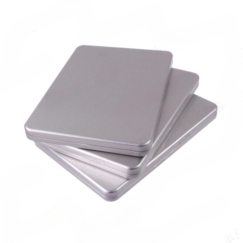 Tin DVD/CD Case Rectangular Empty Metallbox Clear Tray Discs Album
